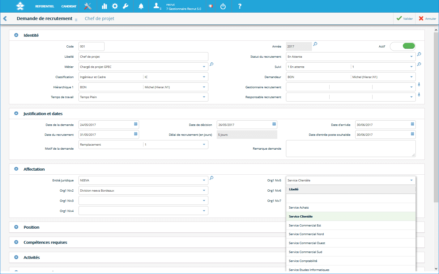 Gestion des campagnes de recrutement et diffusion des offres de recrutement