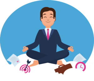 Pause méditation d'un collaborateur