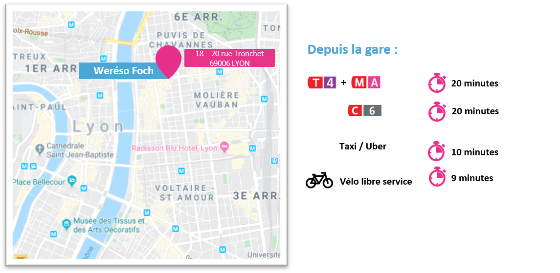 plan d'accès petit déjeuner Lyon